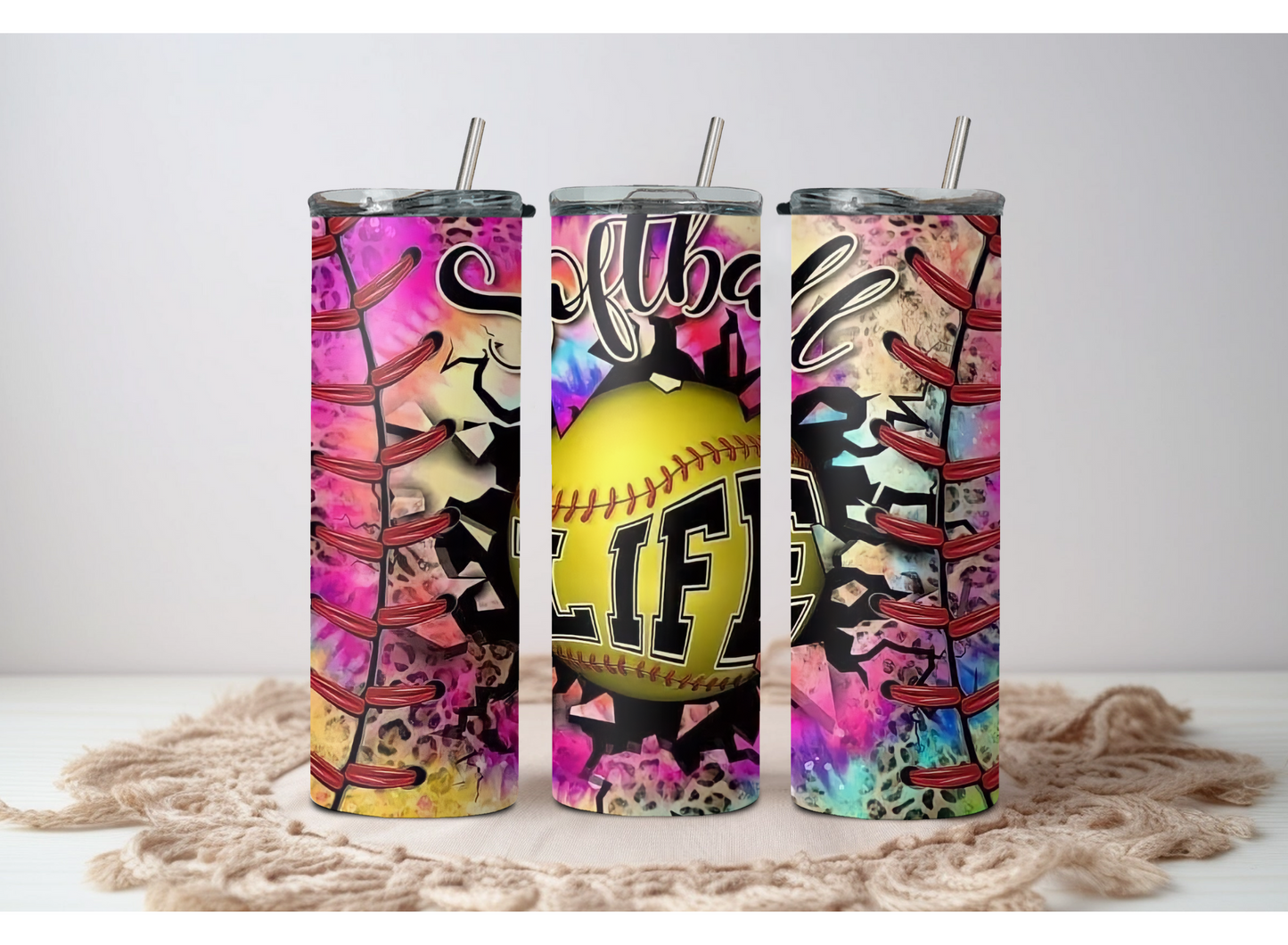 Softball Life 20oz Sublimation Tumbler