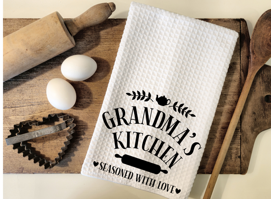 Grandma'a Kitchen Seasoned with Love Kitchen Towel